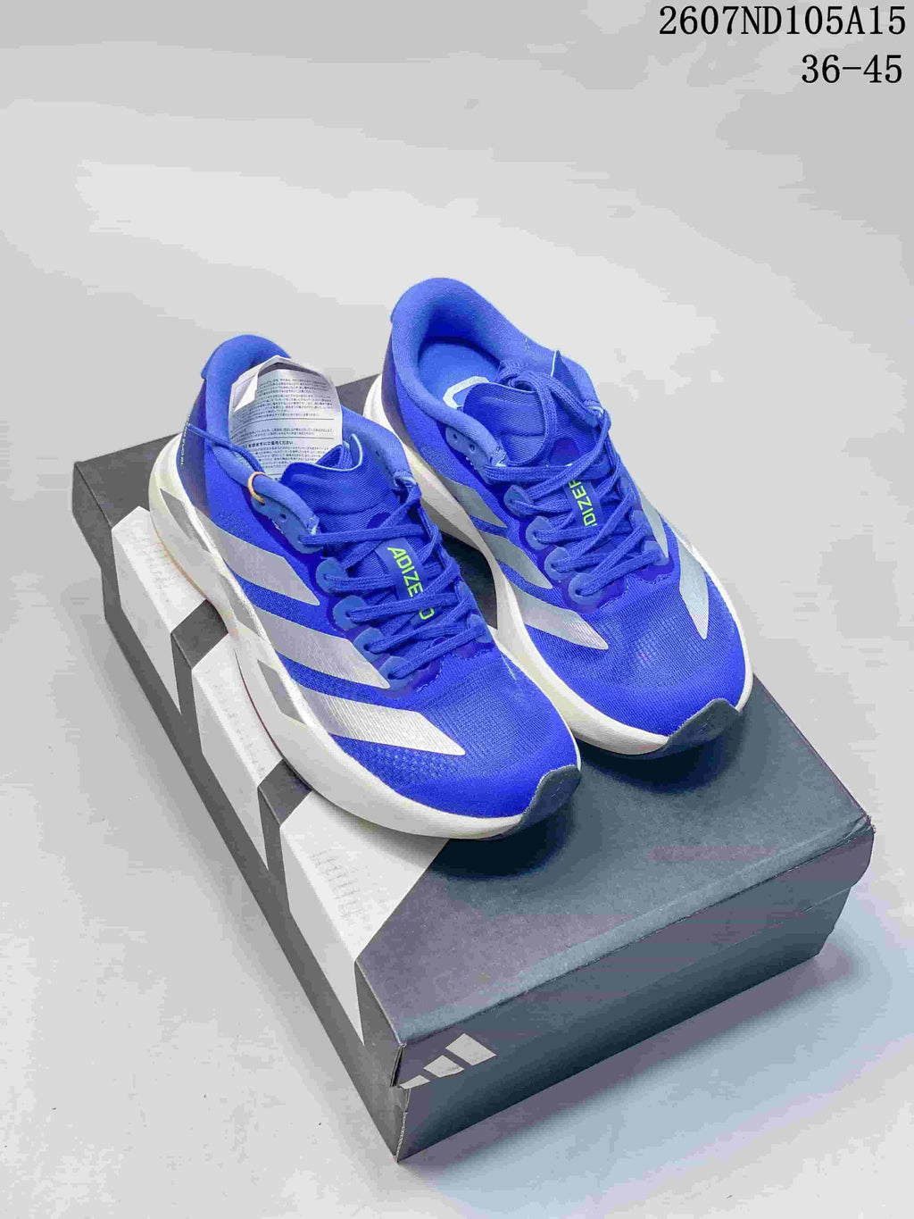 Adidas Adizero Evo SL Blue White Running Sneakers 2607ND105A15