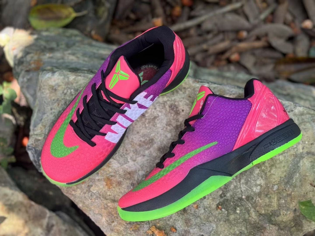Nike Kobe 6 Basketball Shoes in Pink, Purple and Volt Green