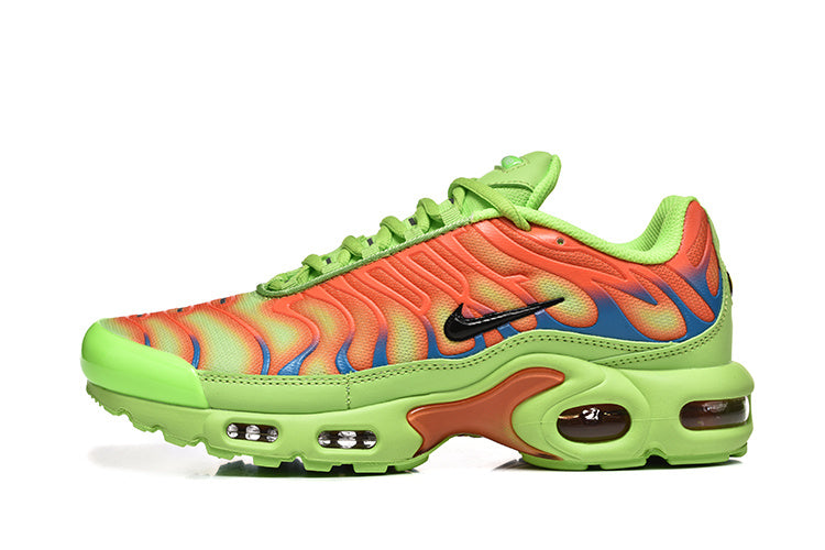 Nike Air Max Plus Sneakers in Volt Green and Orange