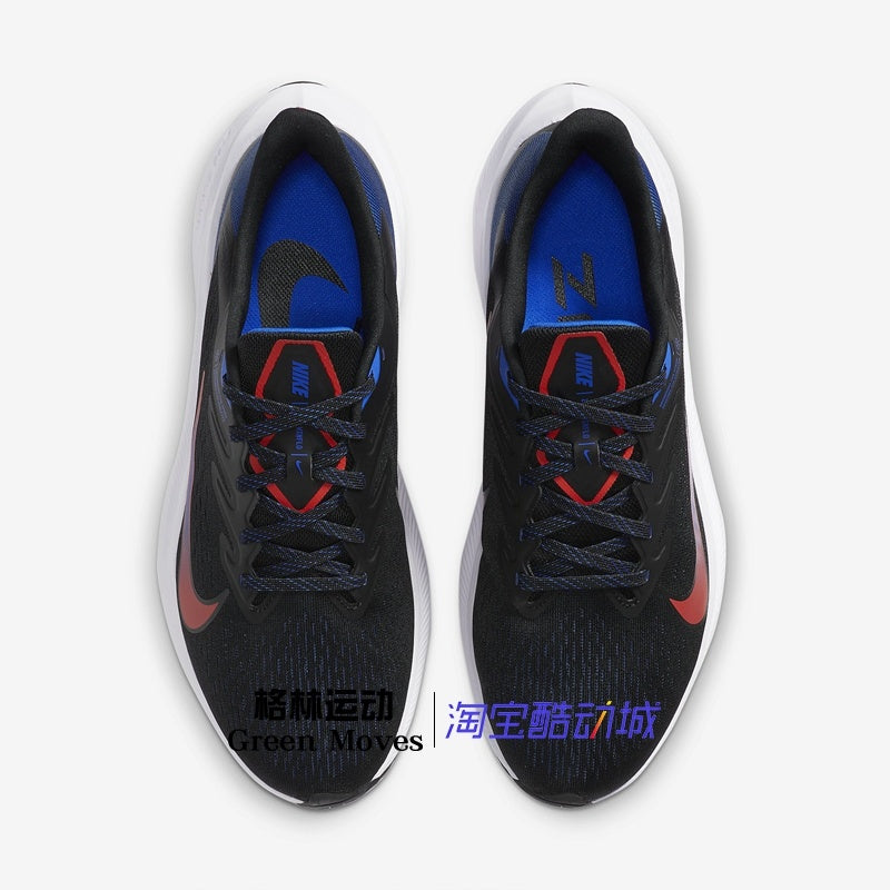 Nike Zoom Winflo 7 Running Shoes Black Blue Red CJ0291-006