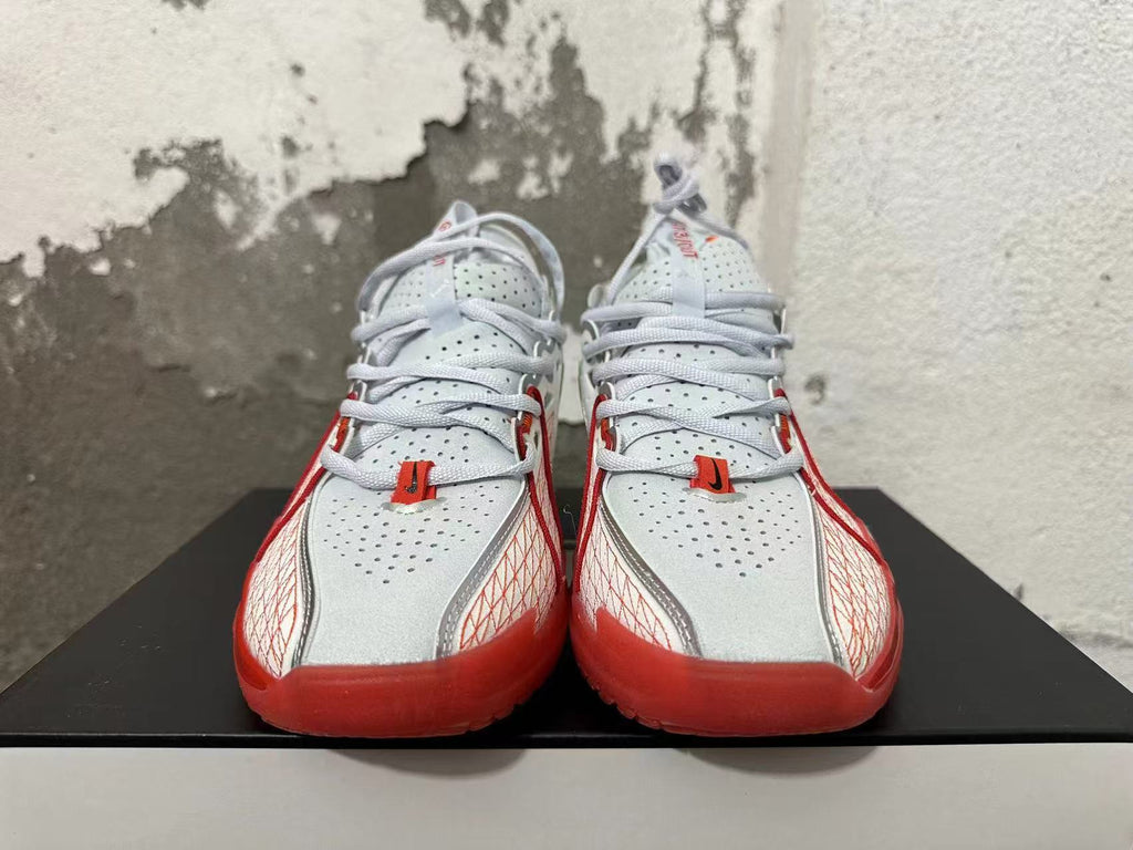 Nike White and Red Basketball Sneakers