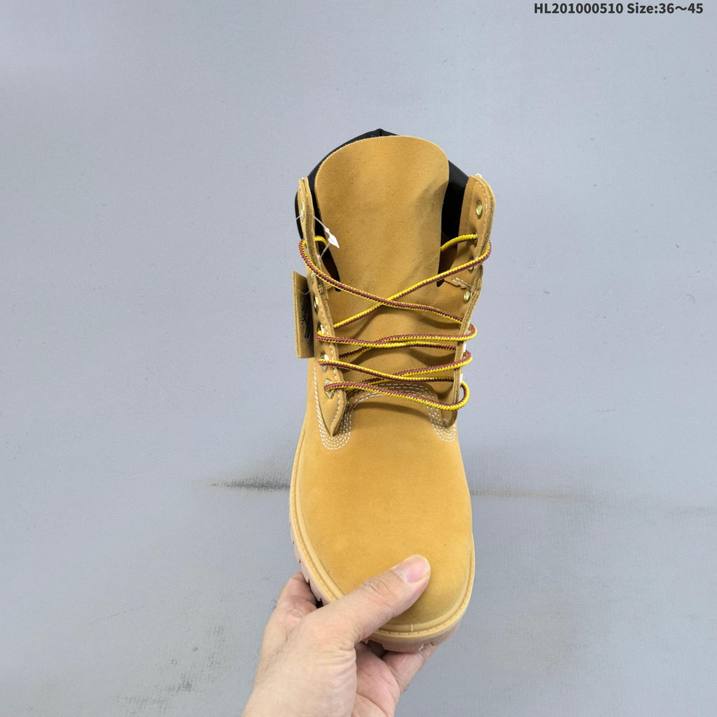 Timberland Yellow High-Top Lace-Up Boots