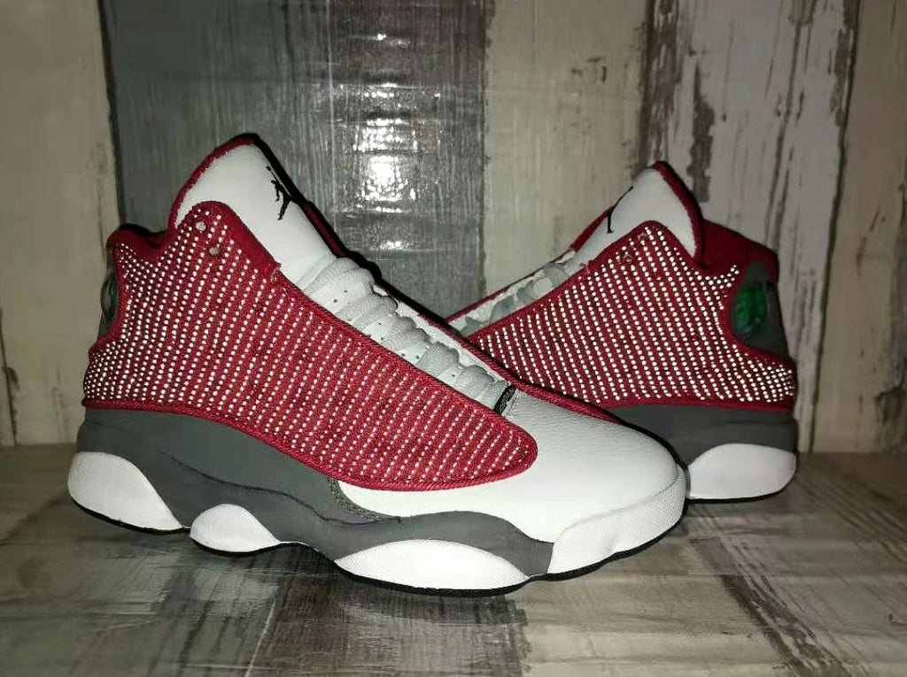 Jordan 13 White, Grey and Red Men's Sneakers