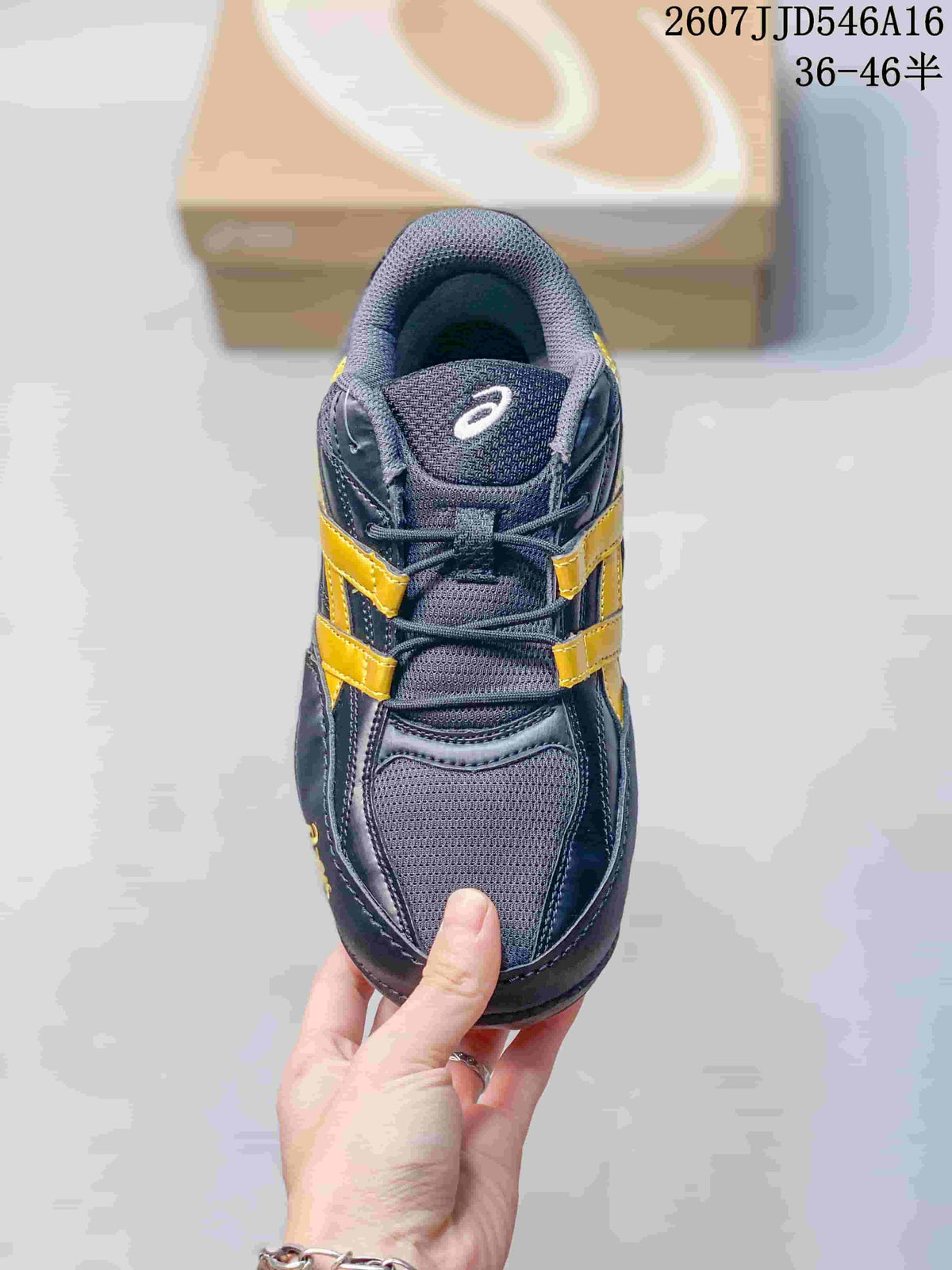 ASICS Hypersync Navy Yellow Retro Sneakers 07JJD546A16_003