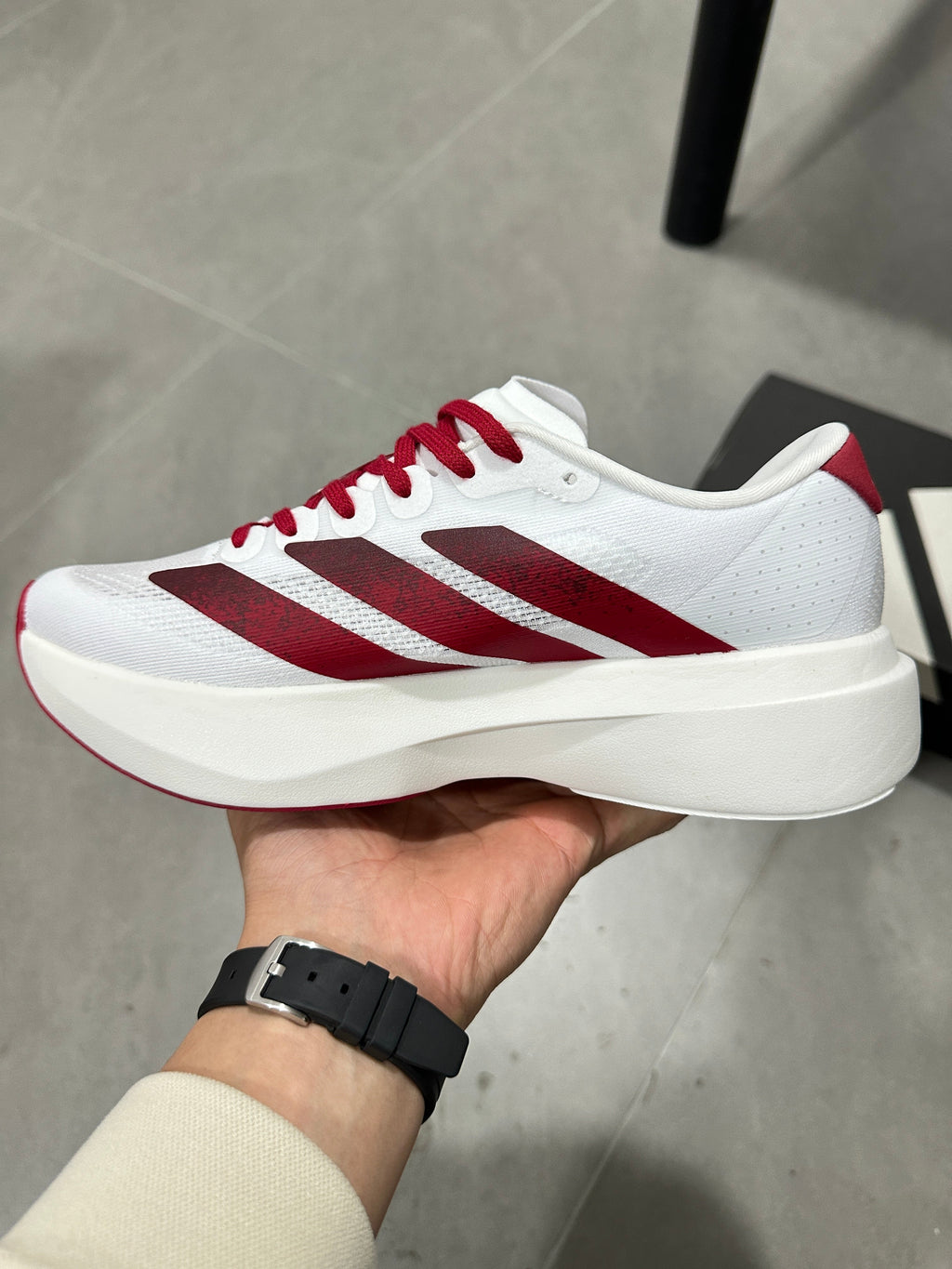 adidas Adizero Lightstrike Pro Running Shoes White Red JQ4576