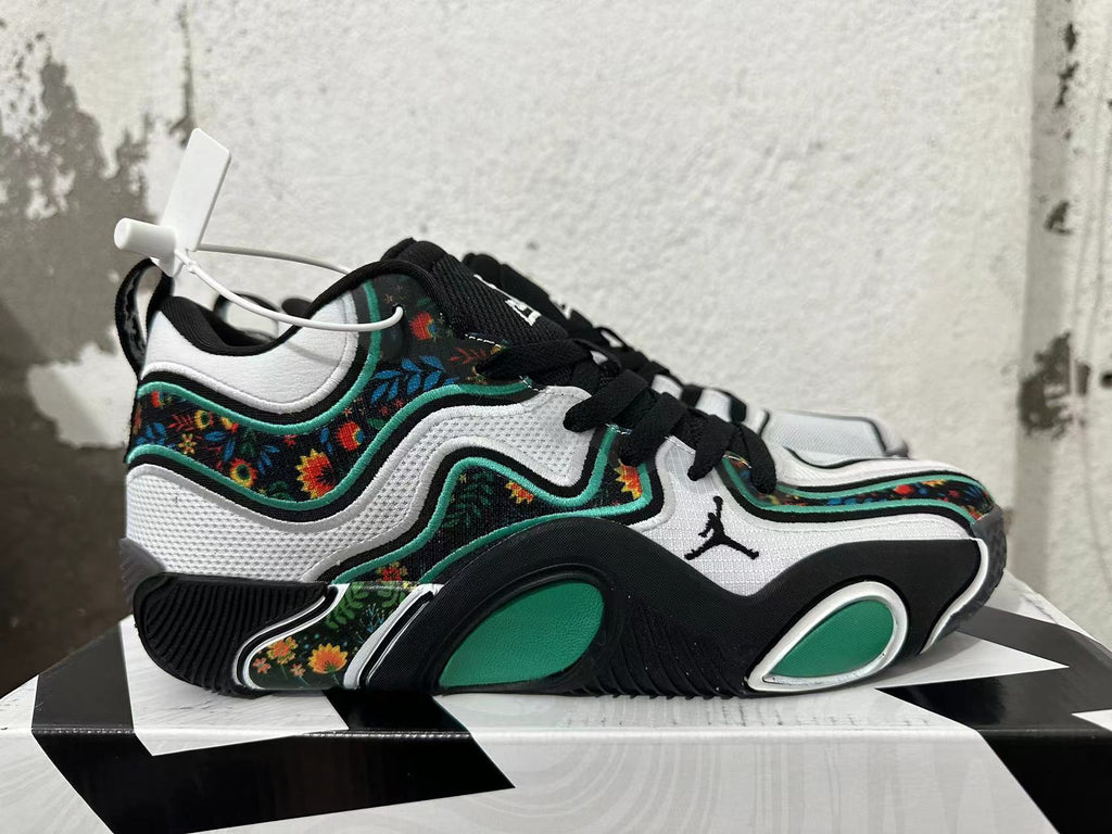 Jordan Luka 1 Basketball Shoes Black White Green Floral