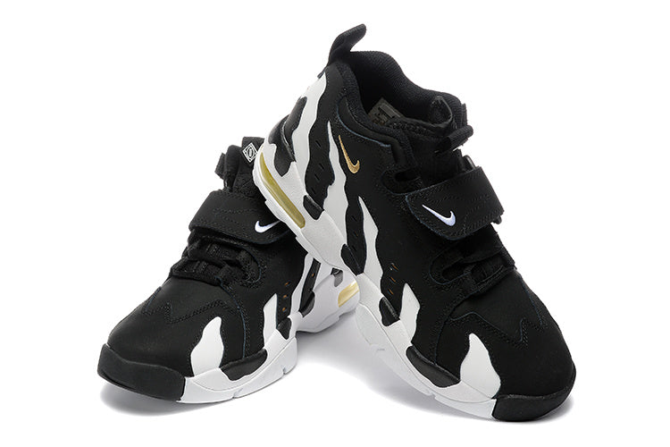 Nike Air More Uptempo Black White Gold Sneakers