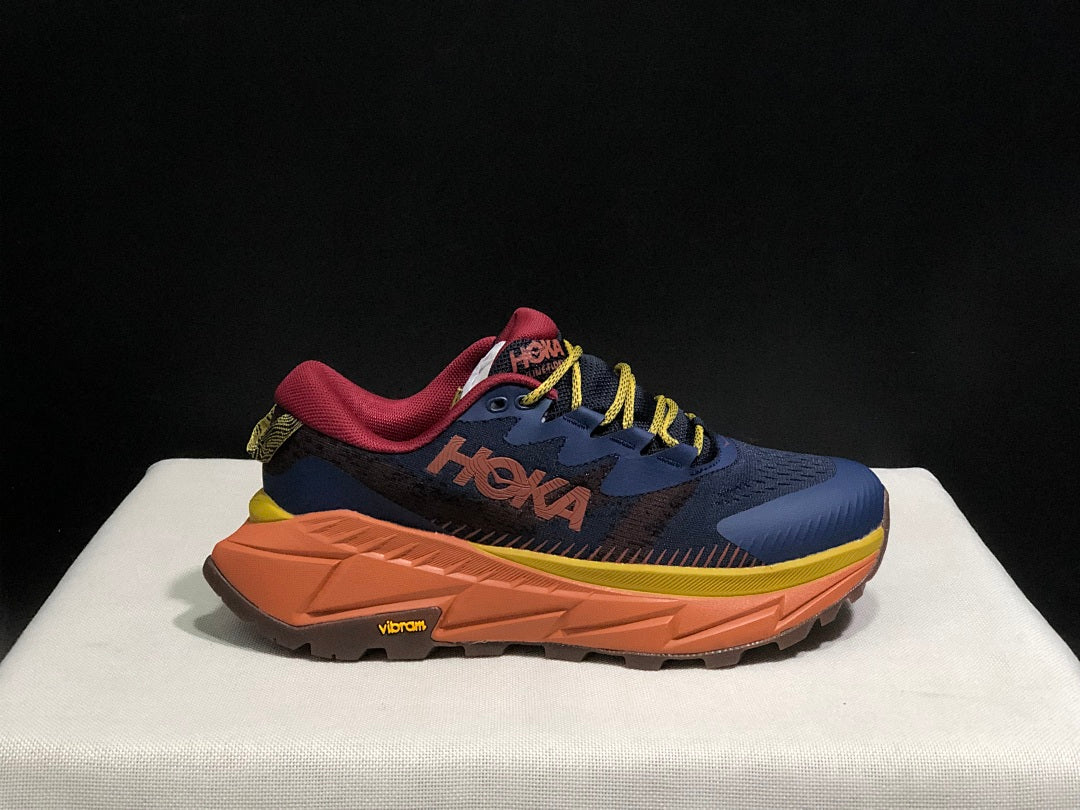HOKA Skyline Float X Trail Sneakers Navy Orange
