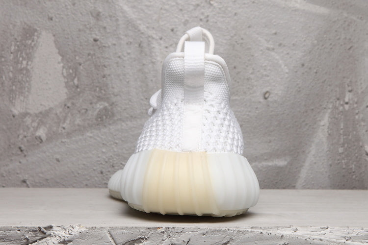 Yeezy 350 V2 White Knit Low-Top Sneakers