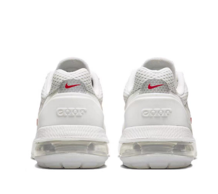 Nike Air Max 270 White and Red Running-Style Sneakers