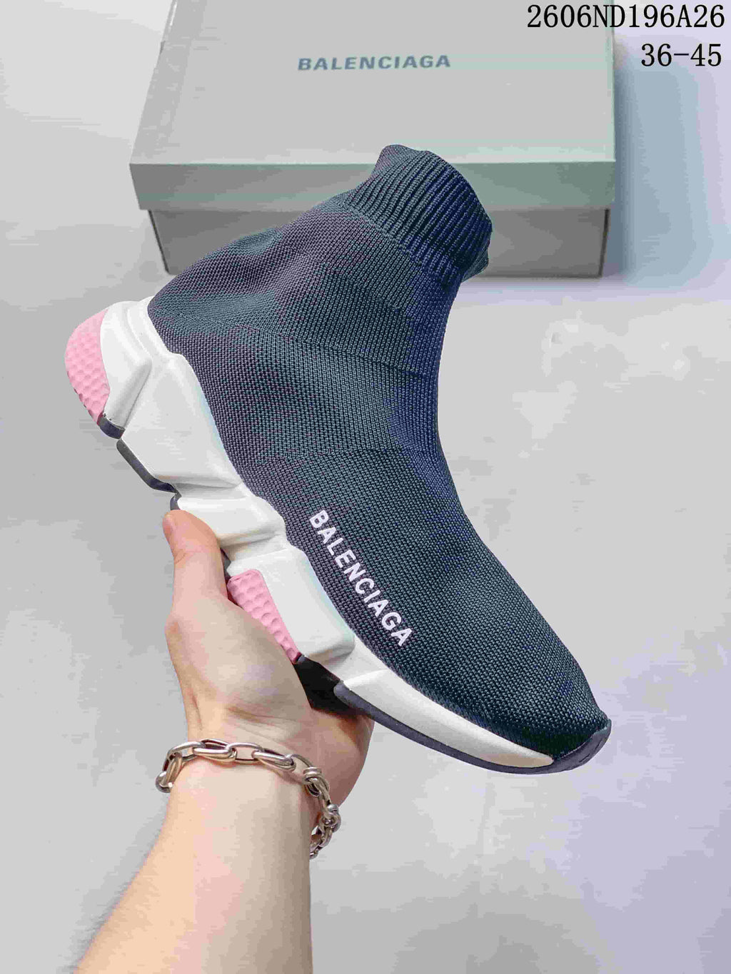 Balenciaga Speed Sock-Style Sneakers with Segmented Sole