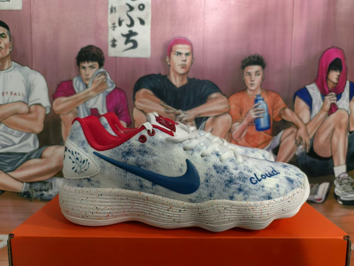 Nike Basketball Shoes in White, Blue and Red