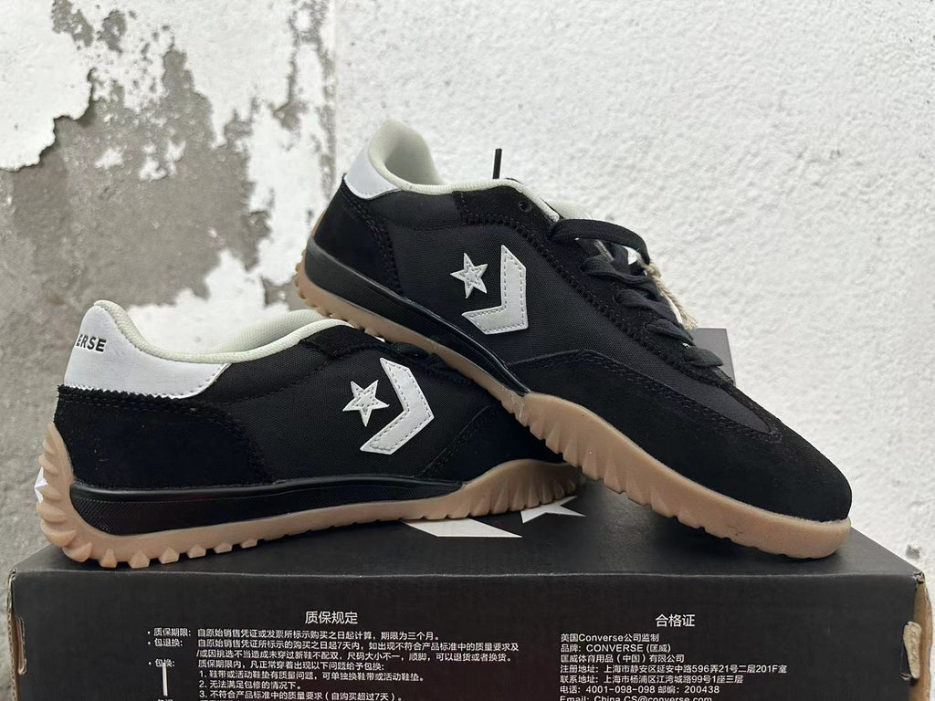 Converse Trainer-Style Sneakers in Black and White