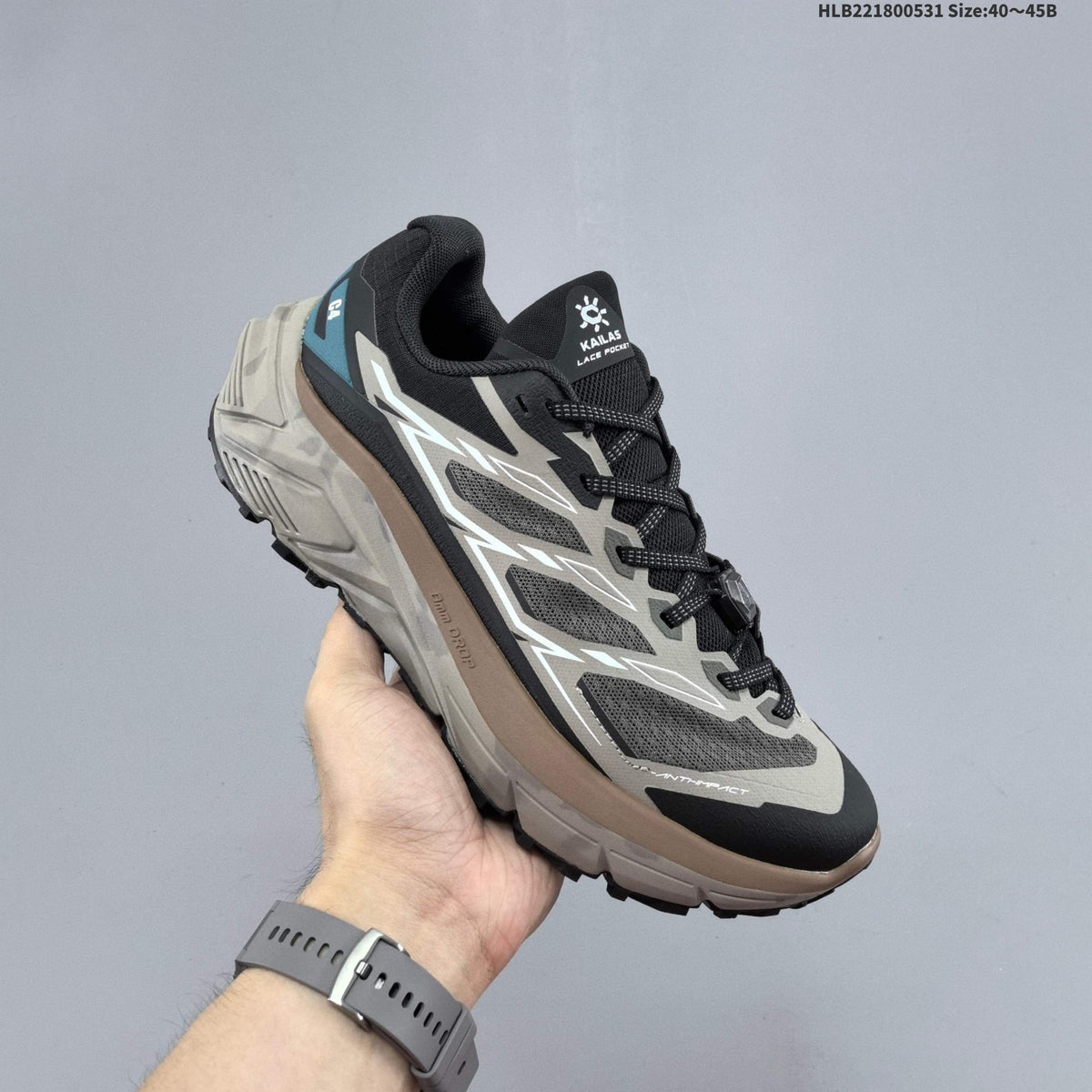 KAILAS C4 Low-Top Trail Running Shoes, Gray and Black