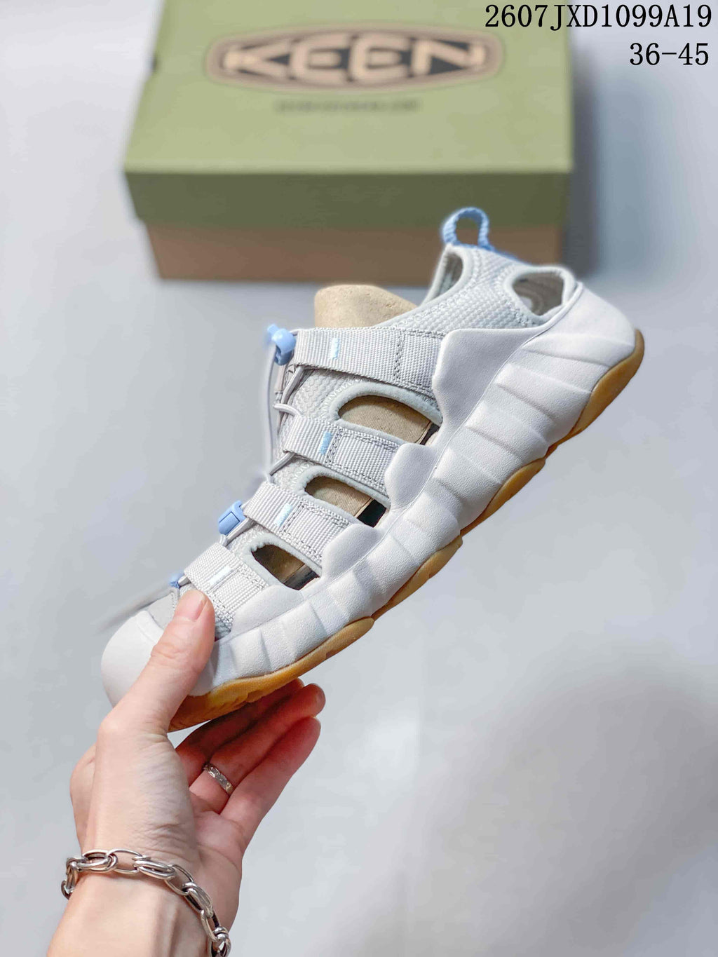 KEEN Astoria West Closed-Toe Sandals White Gray 2607JXD1099A19