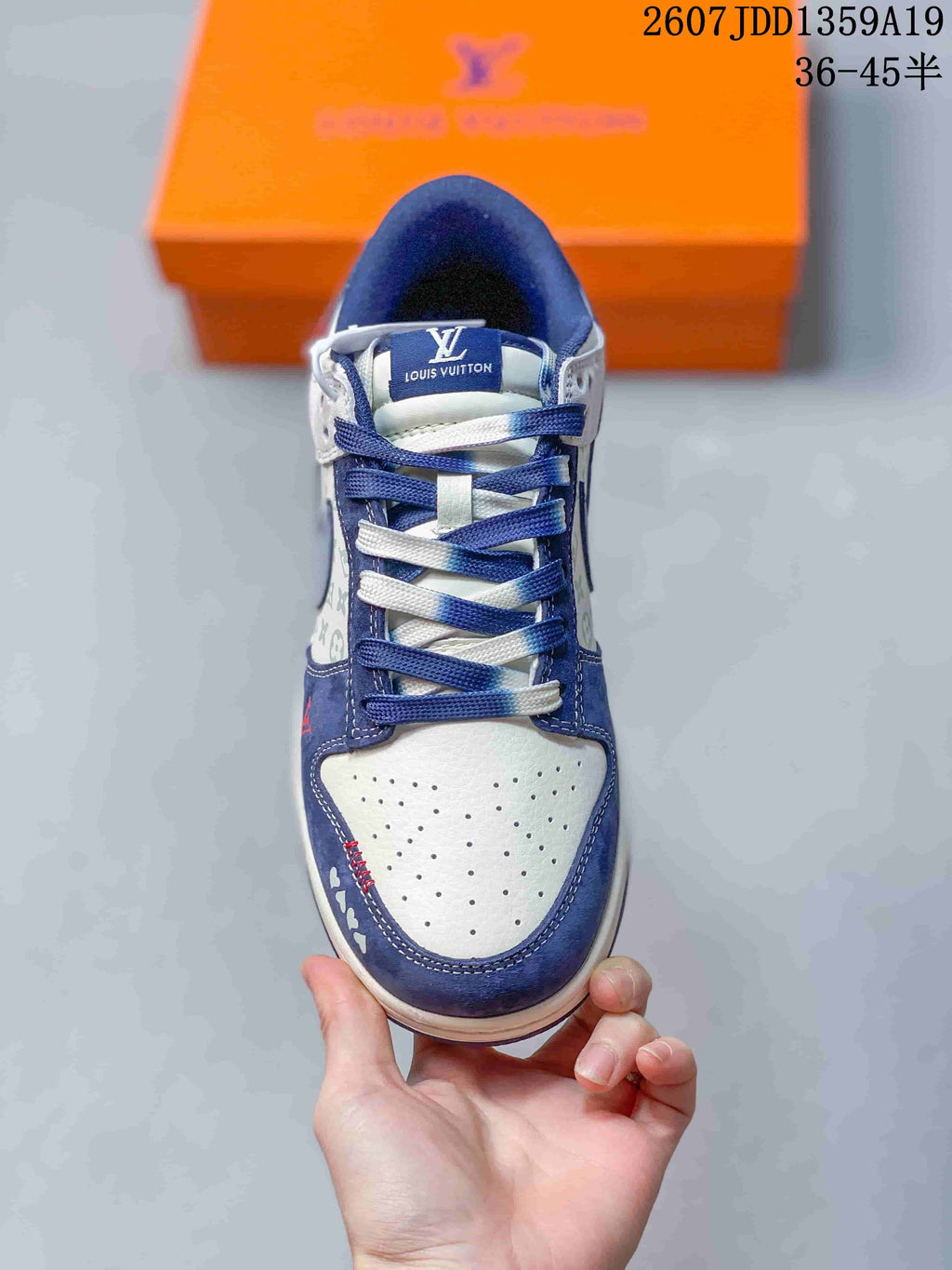Jordan Air Jordan 1 Low Sneakers White and Navy