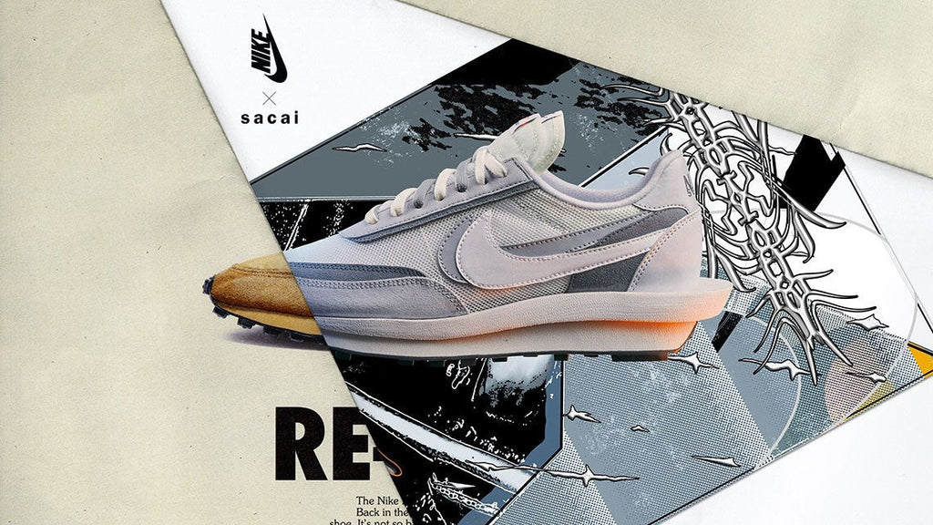 Nike x sacai LDWaffle Sneakers in White and Grey BV0073-100