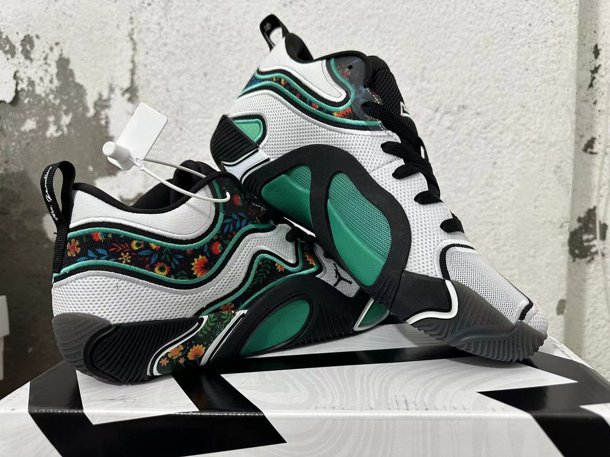Jordan Luka 1 Basketball Shoes Black White Green Floral