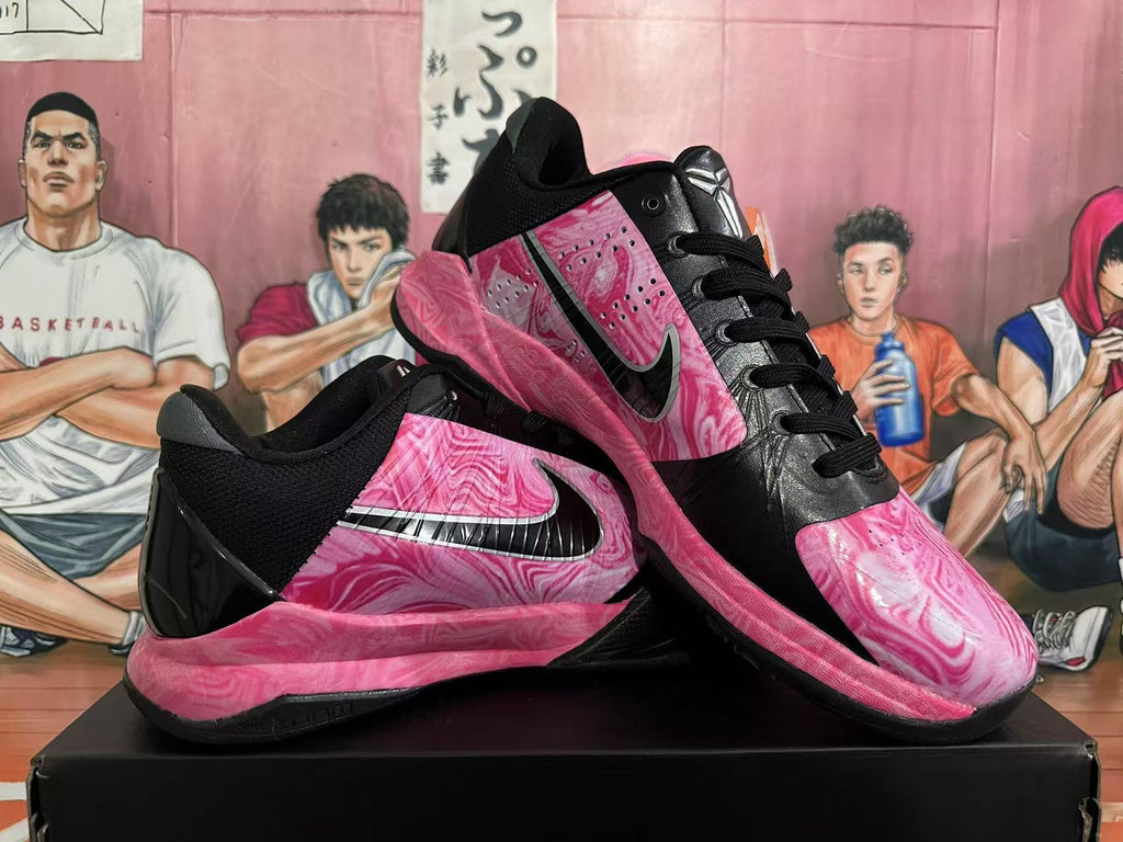 Nike Kobe Basketball Shoes Black and Pink Marble