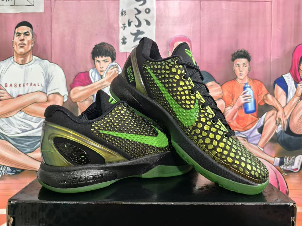 Nike Kobe 6 Protro Sneakers Black Green Basketball Shoes