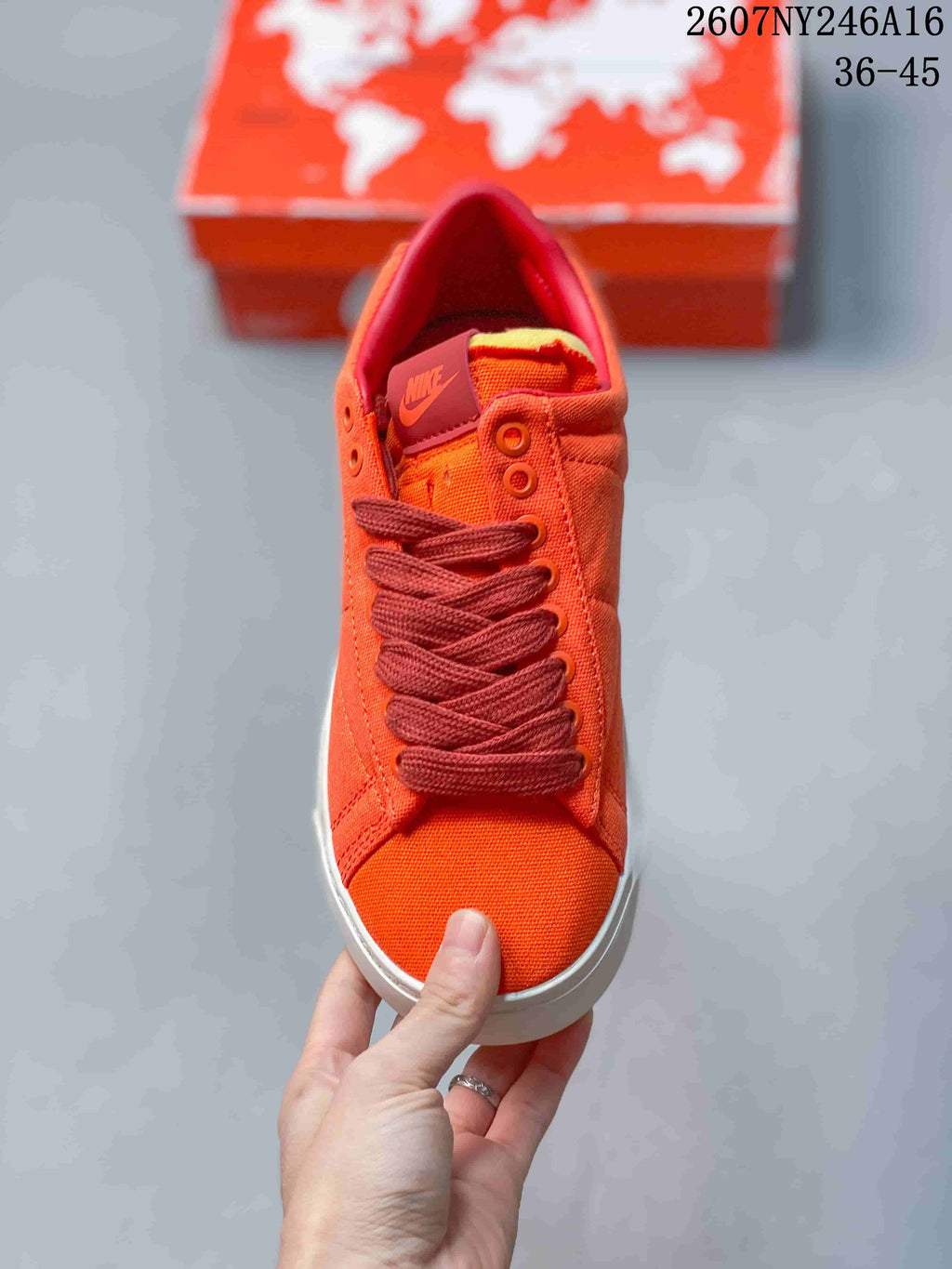 Nike Devin Booker Blazer Low Orange Sneakers 2607NY246A16