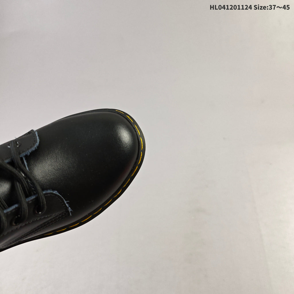 Dr. Martens 1460 Smooth Black Platform Lace-Up Boots