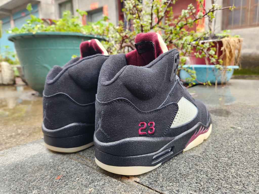 Jordan 5 High Black and Red Men's Sneakers