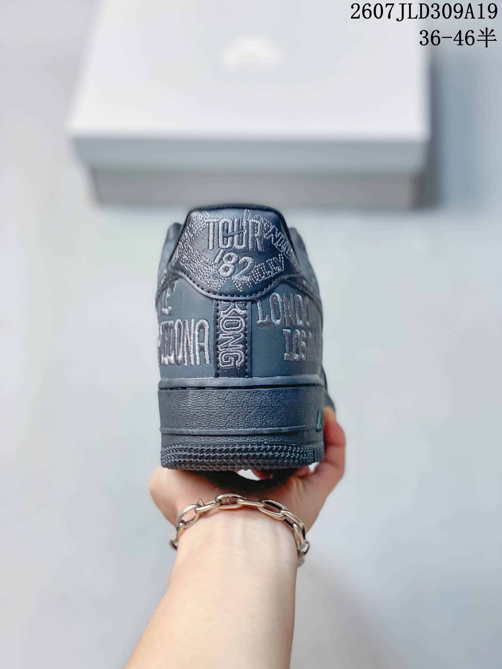 Nike Air Force 1 Low Dark Gray Graphic Sneakers 2607JLD309A19