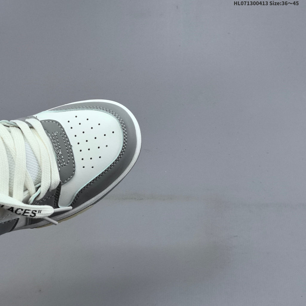 Off-White Arrows Low-Top Sneakers in White and Grey