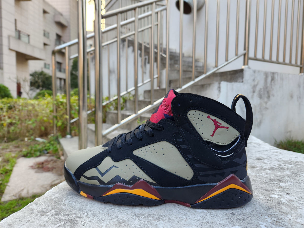 Air Jordan 7 Black Olive Green High-Top Sneakers