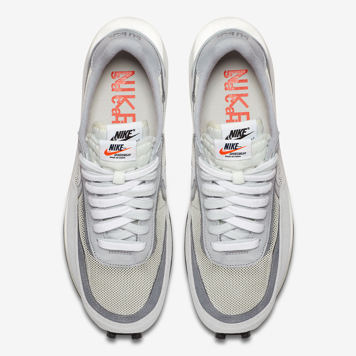 Nike x sacai LDWaffle Sneakers in White and Grey BV0073-100