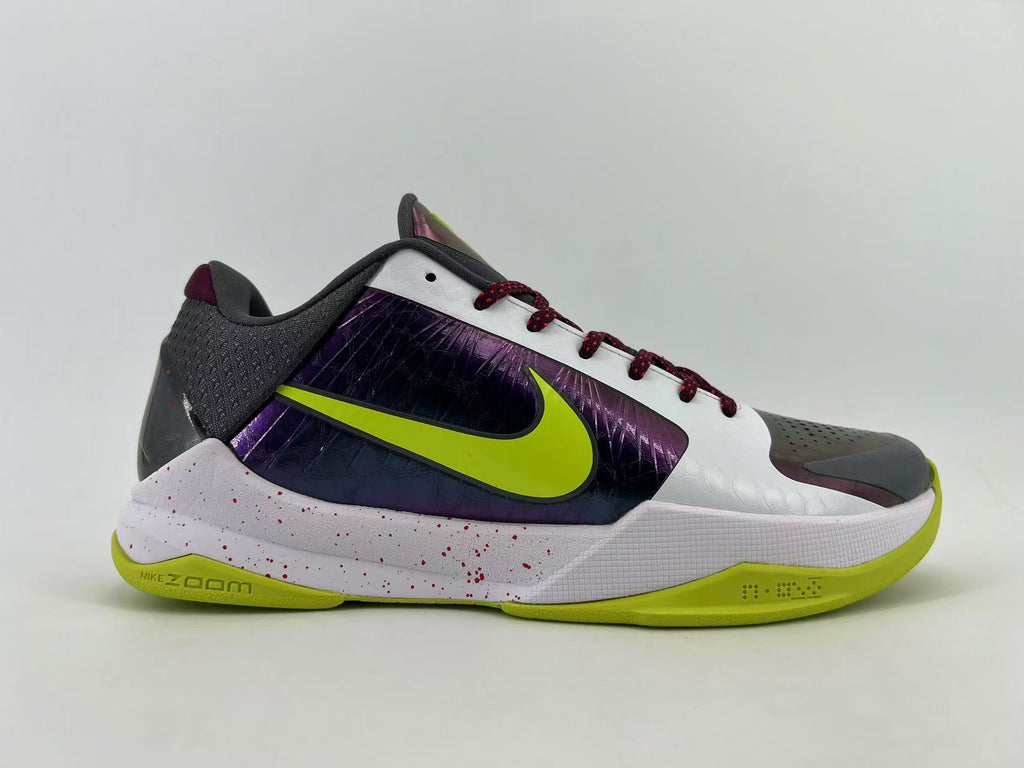 Nike Kobe 5 Protro Basketball Shoes White Purple Volt CD4991-100