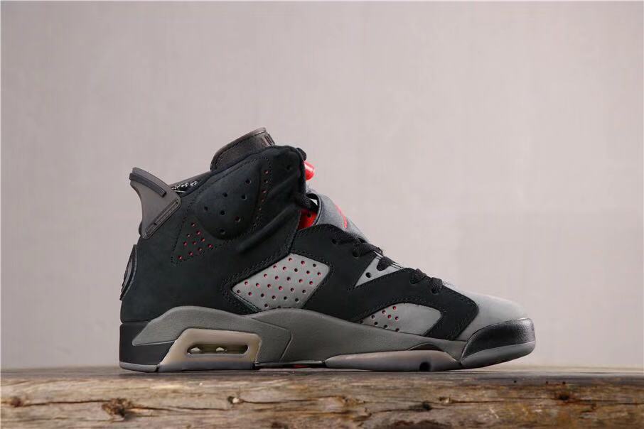 Jordan Air Jordan 6 PSG Black and Grey High-Top Sneakers