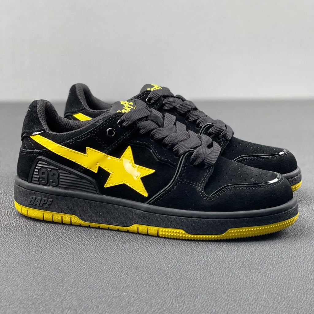 A Bathing Ape SK8 Sta Sneakers Black Yellow