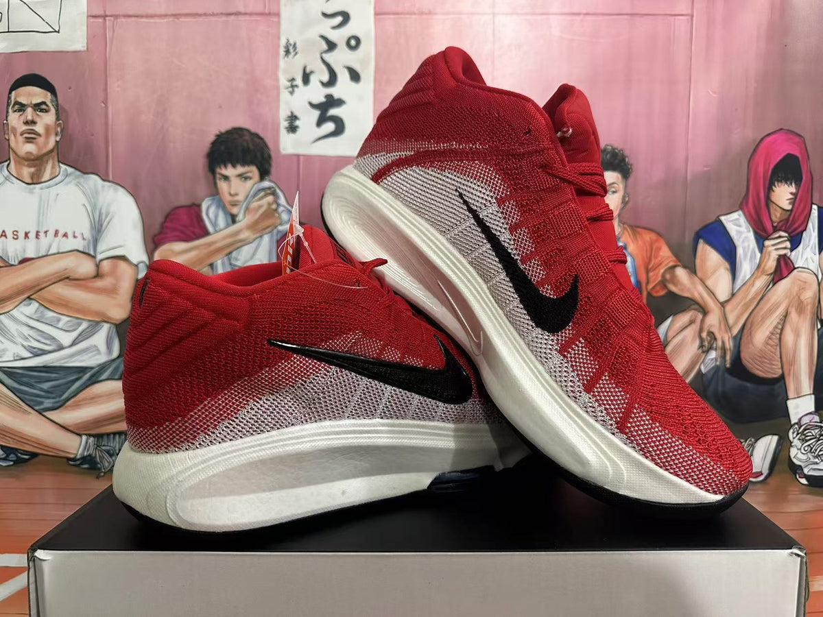 Nike Red and White Basketball Sneakers