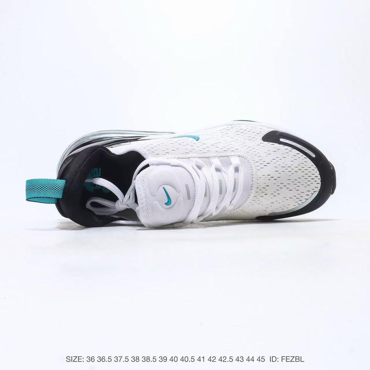 Nike Air Max 270 White Black Turquoise Sneakers IO9883-103