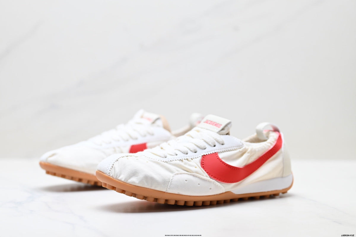 Nike x Jacquemus Low-Profile Sneakers in White and Red