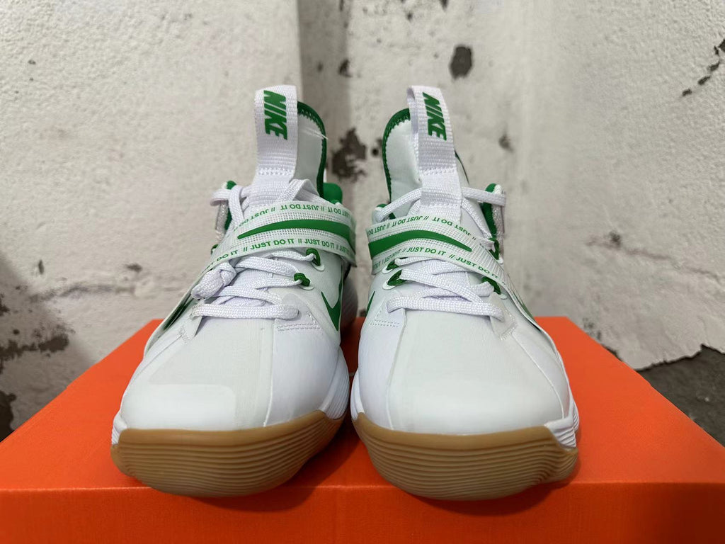 Nike White and Green Basketball Shoes
