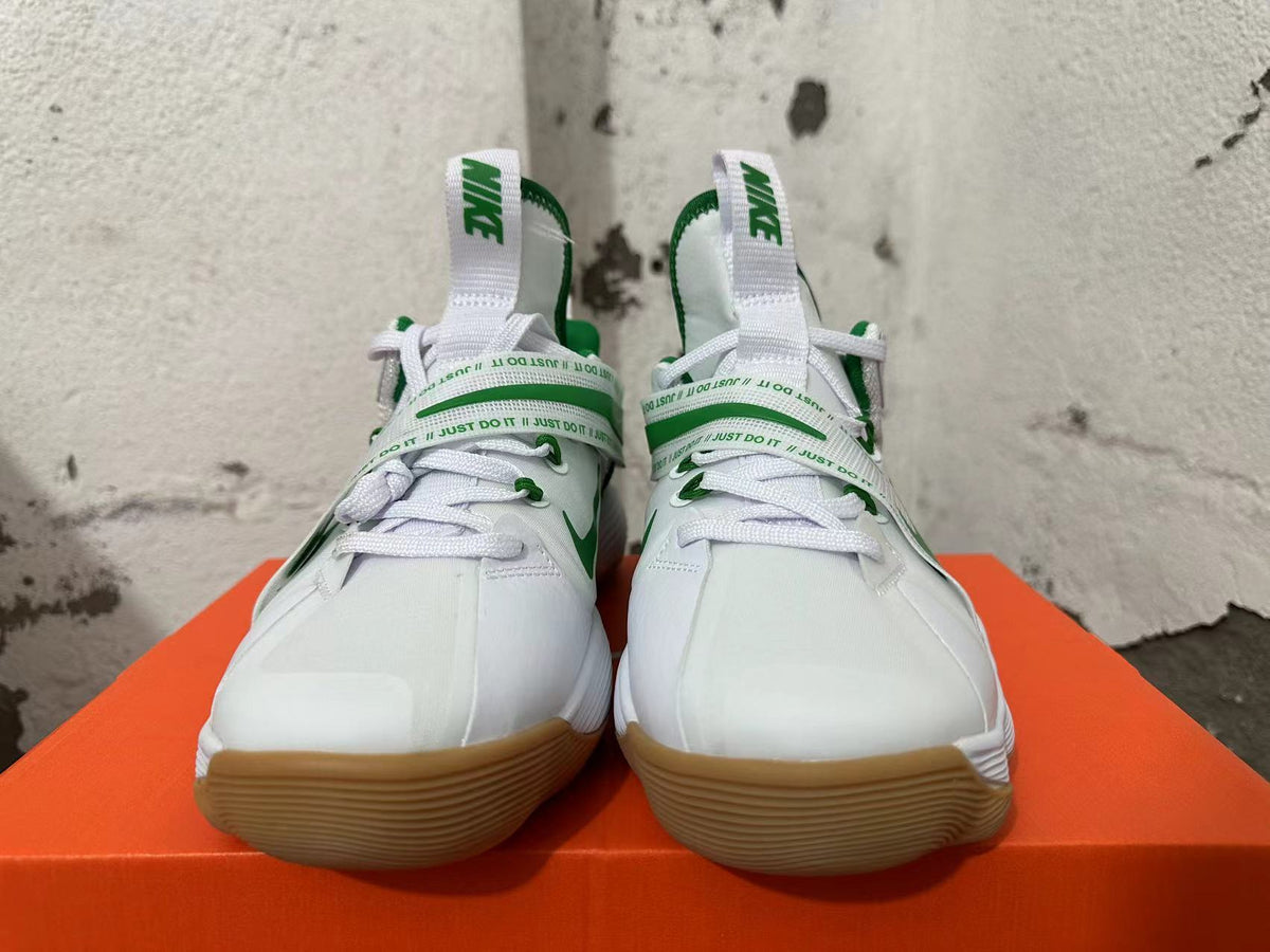 Nike White and Green Basketball Shoes