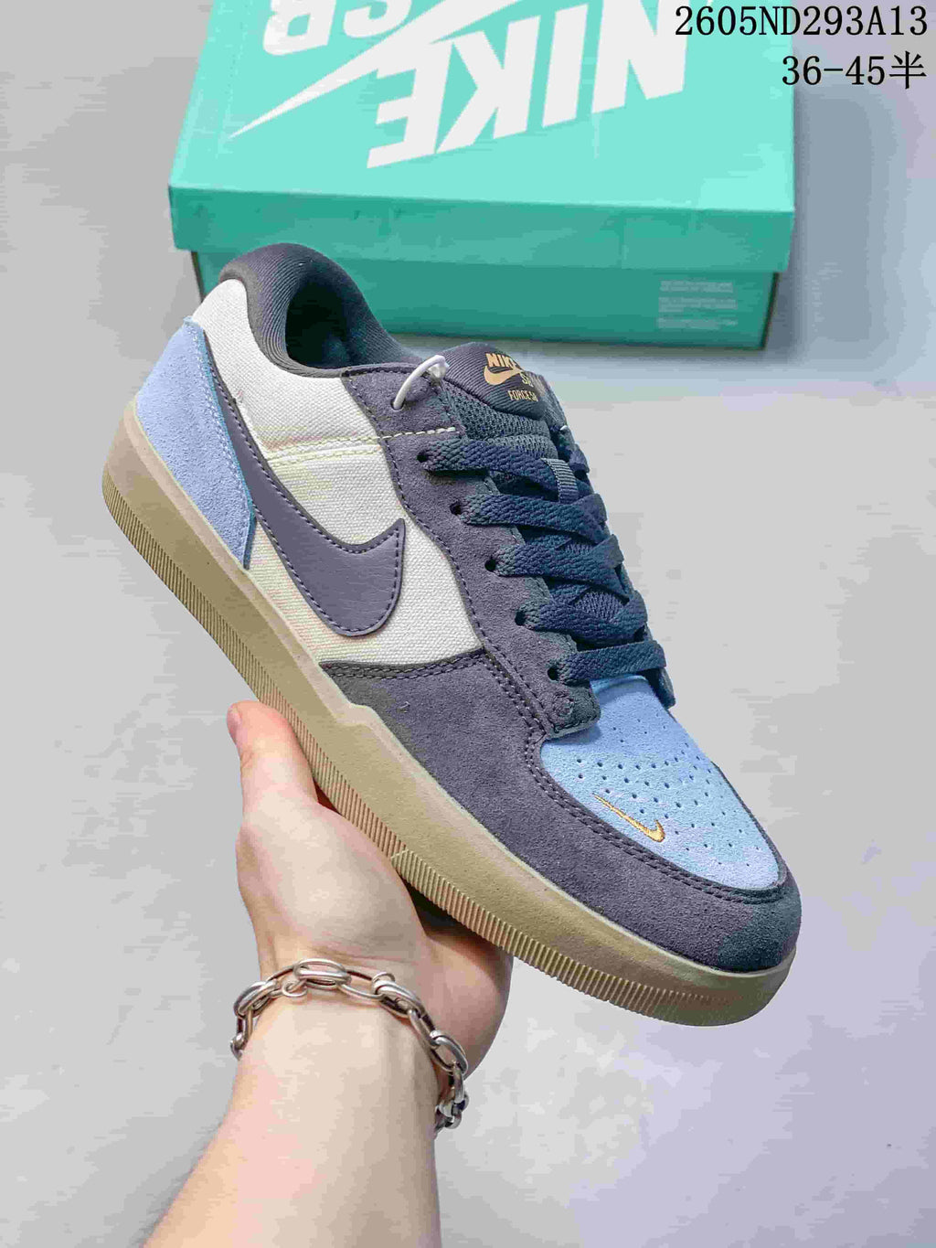Nike SB Force 58 Low Sneakers Gray Blue 2605ND293A13
