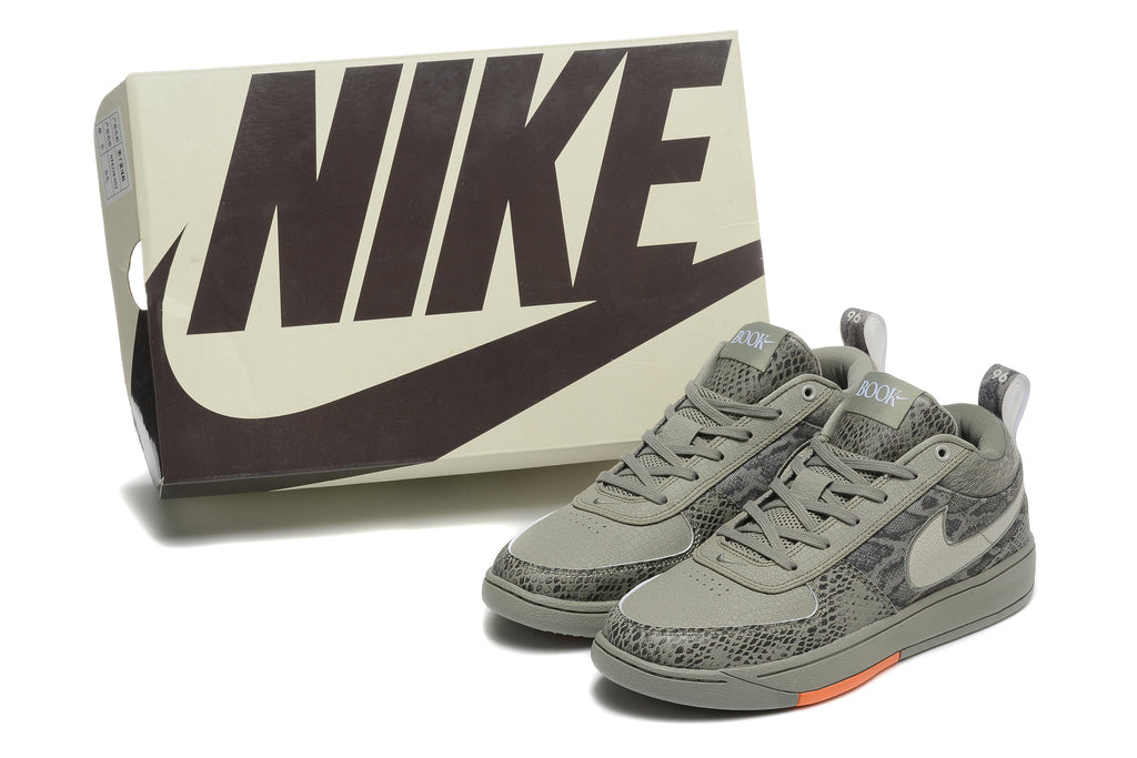 Nike Book 1 Basketball Shoes Grey Snakeskin Print