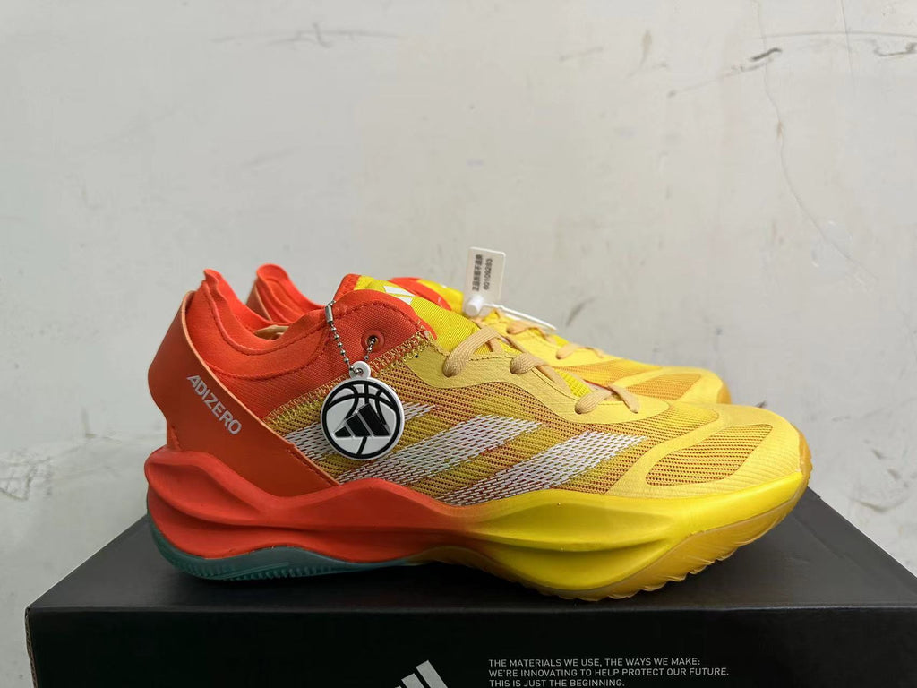 Adidas Adizero Basketball Shoes Yellow Orange
