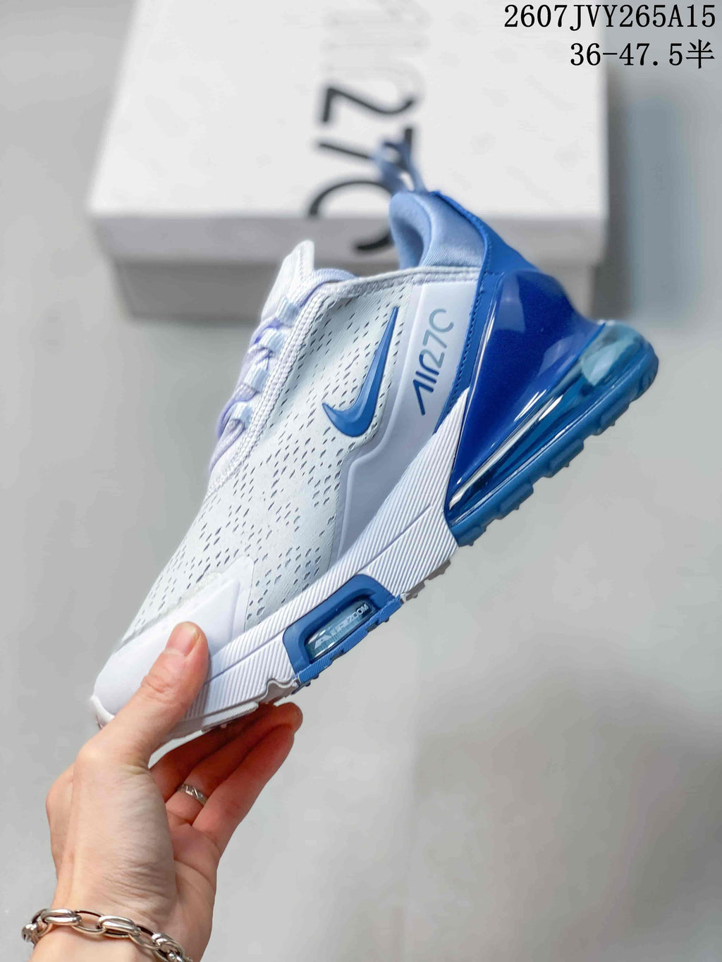 Nike Air Max 270 White Blue Sneakers 07JVY265A15