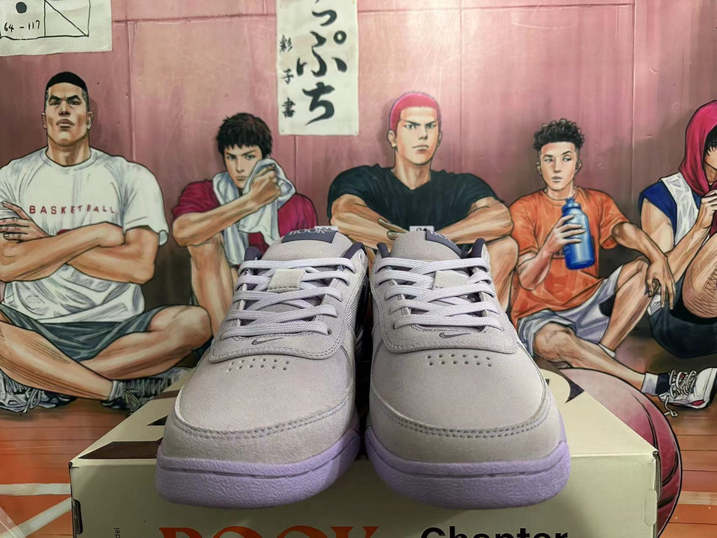 Nike Dunk Low Sneakers in Gray and Purple
