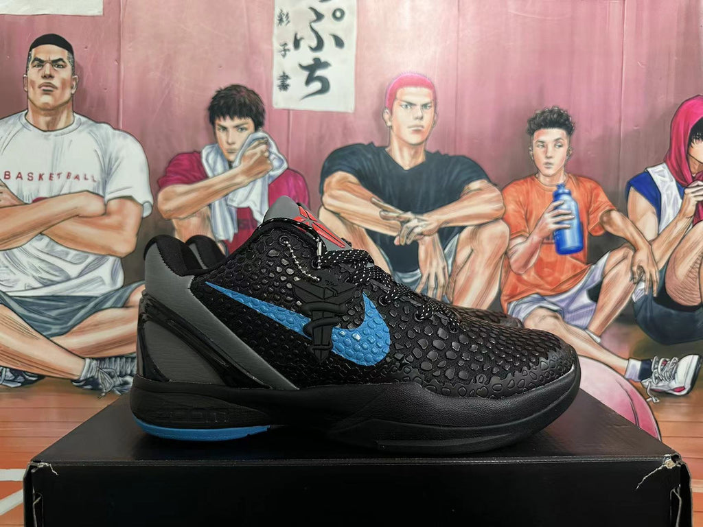 Nike Kobe 6 Basketball Shoes Black Blue