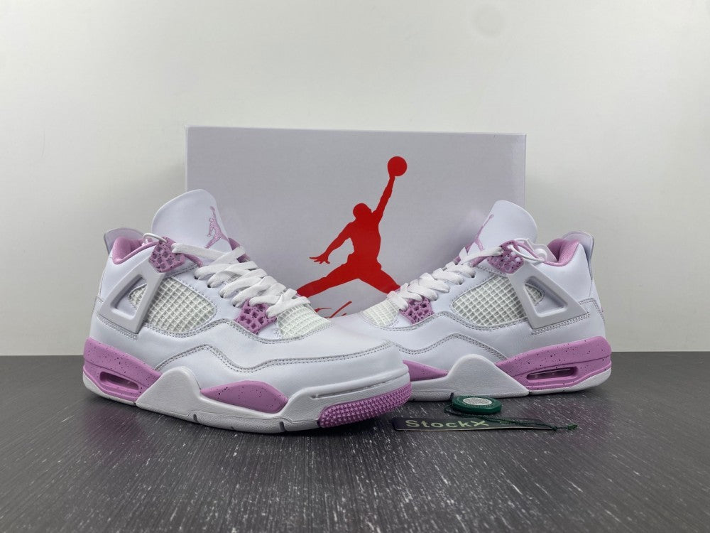 Jordan Air Jordan 4 Retro White and Pink Sneakers CT8527-116