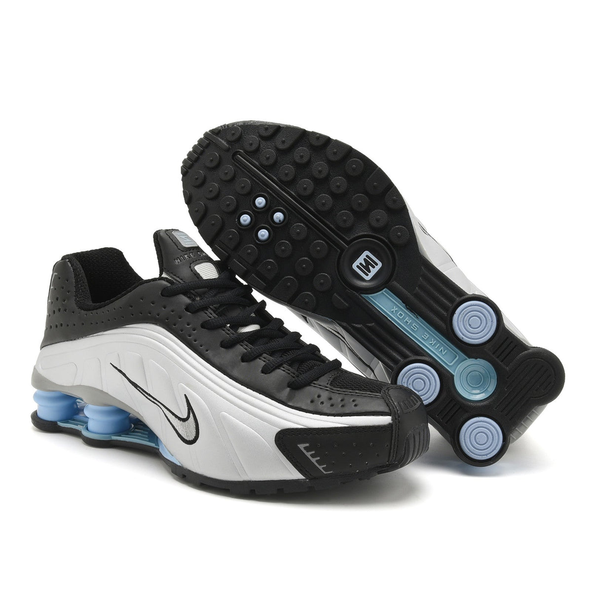 Nike Shox R4 Black Silver Sneakers