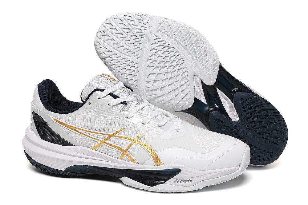ASICS Court Shoes White Gold Navy