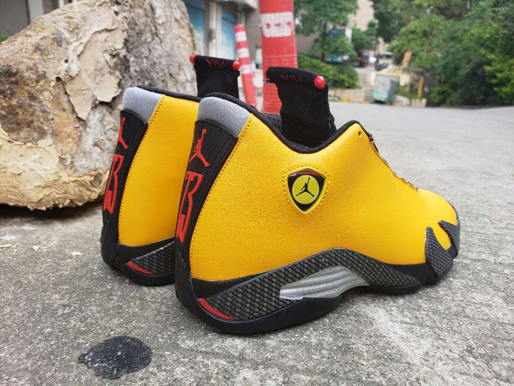 Air Jordan 14 Retro Yellow and Black Men's Sneakers