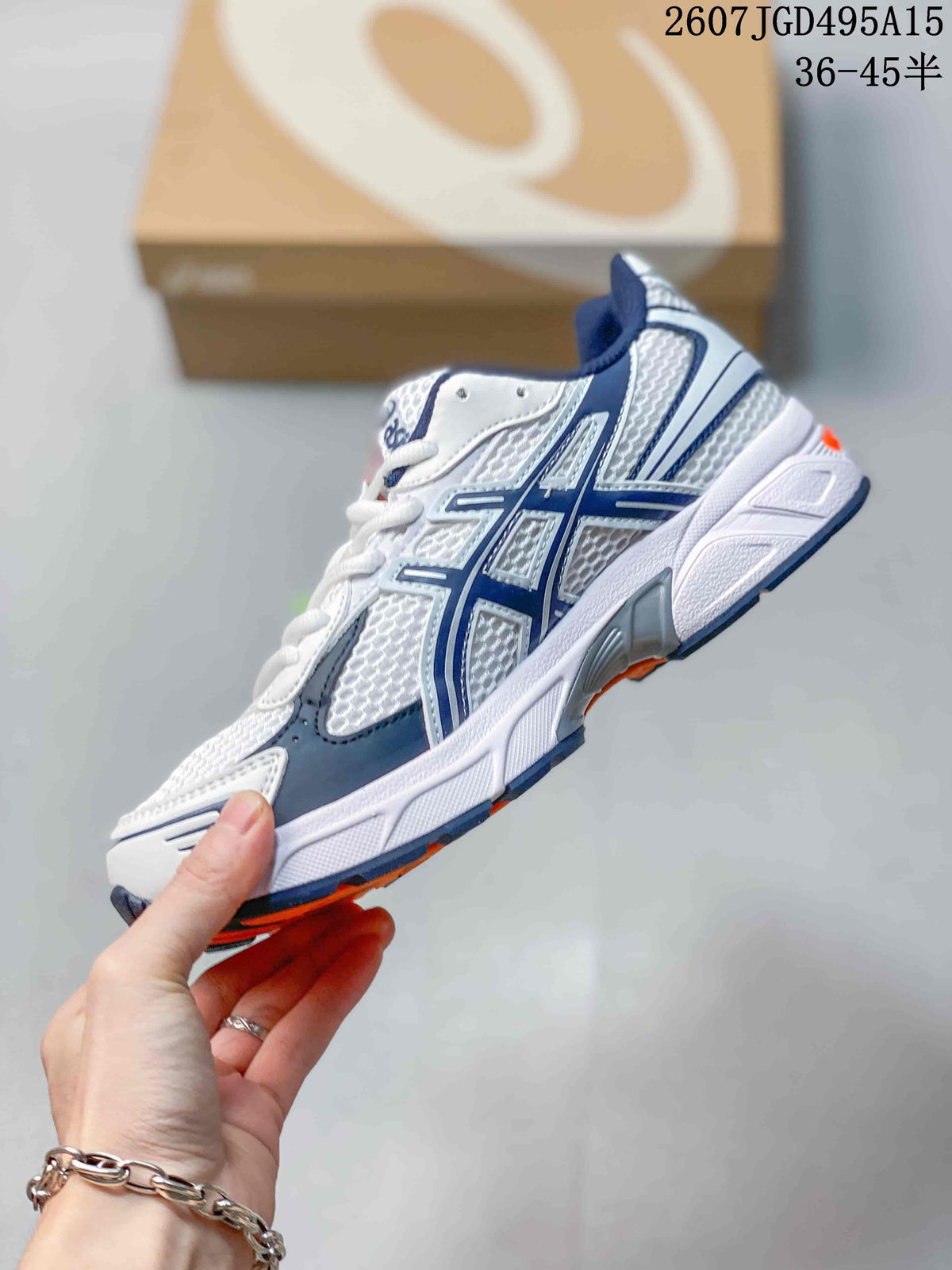 ASICS GEL-1130 White Navy Orange Sneakers 2607JGD495A15